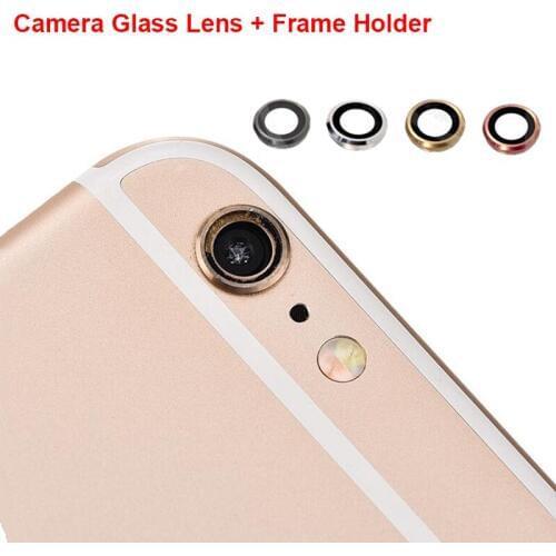 Back Rear Camera Glass Lens Ring Cover Frame Holder For iPhone 6 6 plus 6s 6s plus Camera Glass Lens + Frame Replacement Parts