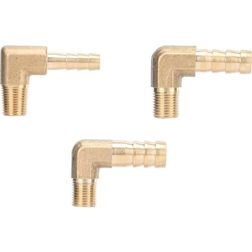 1/8"Male Thread to 6/8/10mm Barbed Brass Elbow Connector Garden Irrigation Faucet Water Pipe 90° Coupling Cooper Hose Barb Joint