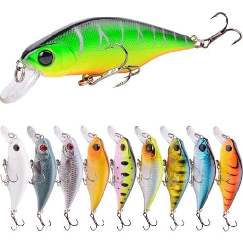 10pcs High Quality Minnow Fishing Lures 90mm 11g Crankbait Fishing Wobblers 3D Eyes Artificial Hard Pesca Bass Tackle