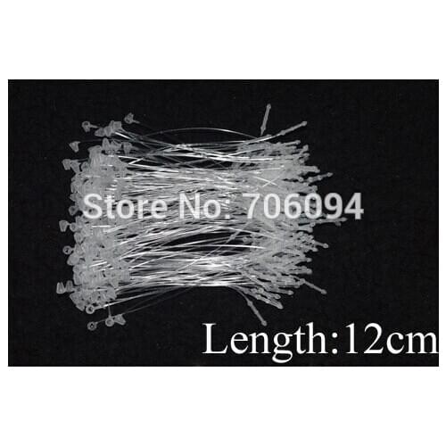 1000pcs 12cm white Plastic Label Seal/string seal for Garment cloth/garment hangtag sling/glue needle/string buckle/string seal