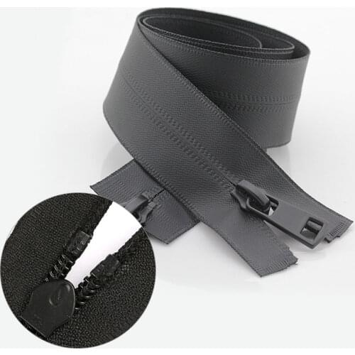 5# 60-150cm Waterproof Zipper Nylon Invisible Zipper Double Opening Zipper DIY Outdoor Jacket Garment Sewing Accessories