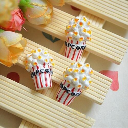7pcs Popcorn DIY Slime Charms Supplies Accessories For Slime Filler Miniature Resin Kids Polymer Plasticine Gift