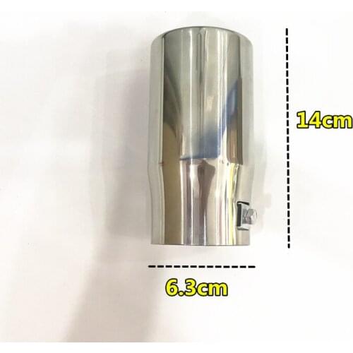 Car-styling 63mm Diameter Modified Universal Stainless Steel Straight Muffler Car Exhaust System End Tip Pipe Decorate Parts