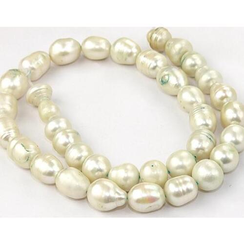 9-10mm Rice Cultured Freshwater Pearl Loose Beads 14inches One Full String DIY Jewelry For Necklace LS3-088