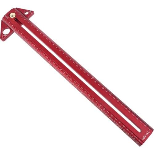 Woodworking Scribing Ruler 400MM Scribing Multi-angle Ruler Measuring Gauge Tool H05A