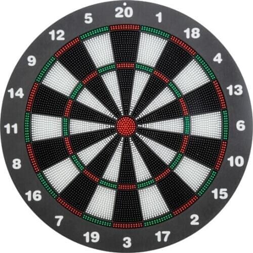 Dart Board 16.4 Inch with 6 Rubber Safety Tip Darts Dartboard Game Set Office Relaxing Sport Family Leisure Time