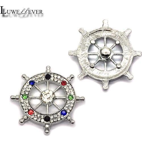 Hot Component w244 Crystal 18mm 30mm Metal Snap Button For Bracelet Necklace Interchangeable Jewelry Women Accessorie Findings