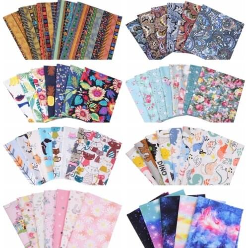 20X25cm Floral Cotton Fabric Printed Cloth Sewing Quilting Fabrics For Patchwork Needlework DIY Handmade Handicrafts Accessories