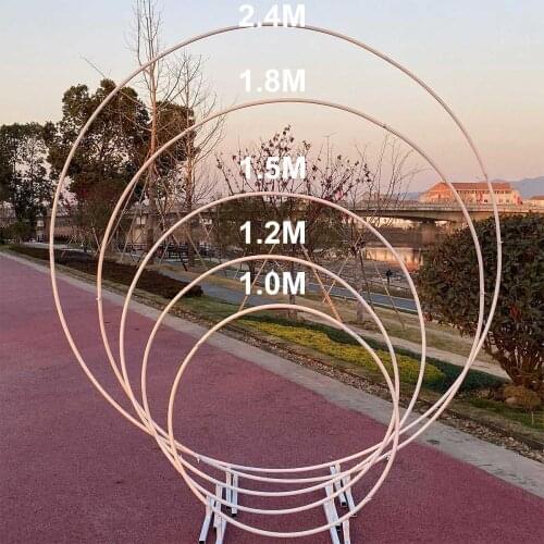 Circle Wedding Arch Background Wrought Iron Shelf Decorative Props DIY Round Party Background Shelf Flower with Frame