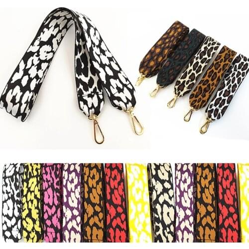 Leopard Bag Straps Women Handbag Wide Belt Shoulder Crossbody Bag Strap Replacement Strap Bag Part Accessory Belt For Bags 100cm