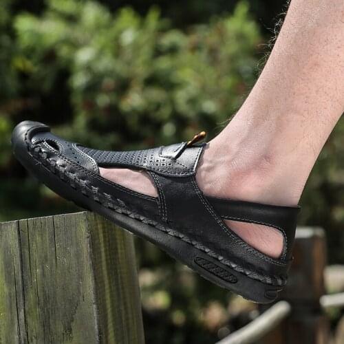 Summer Breathable Men Shoes Summer Sneakers Man Mens Zapatos De Verano Para Hombre Men Sandals Leather Big Size 2020