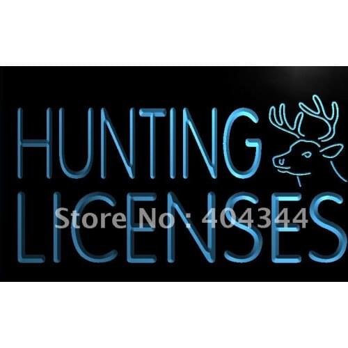LK669- Hunting Licenses Hunt Deer LED Neon Light Sign home decor crafts