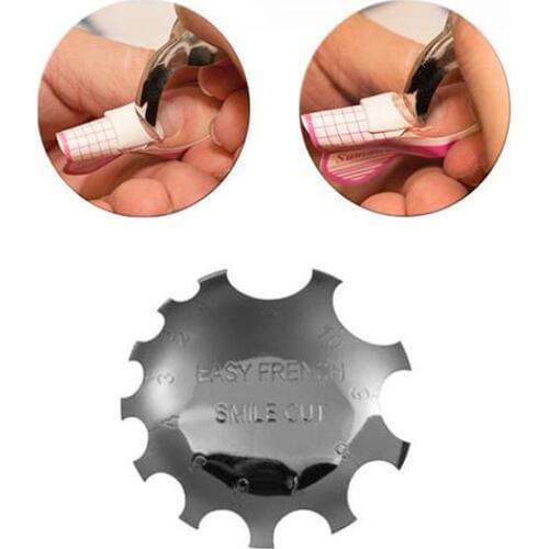 Manicure Easy French Line Edge Trimmer French Nail Smile Cutter Stencil Template
