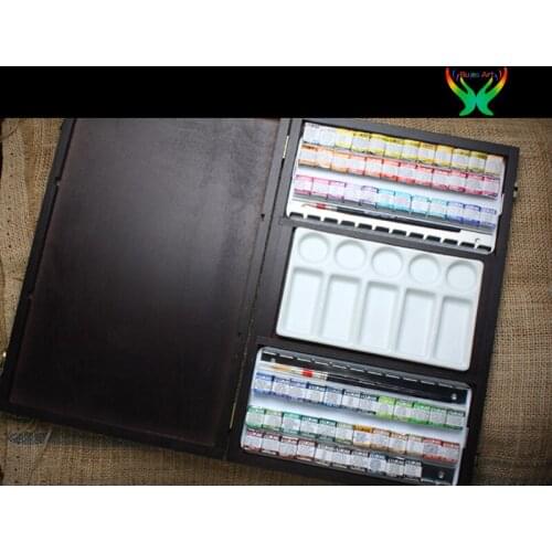 Imported from Germany LUKAS1862 master watercolor,70 colors half wooden box set, birthday gifts, oil paints,Artist Quality