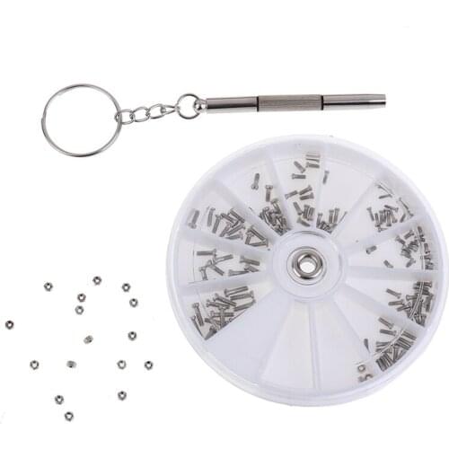 120 Pcs/Box Electronic Assorted Stainless Steel Glasses Screws Set With Small Screwdriver For Glasses Watches