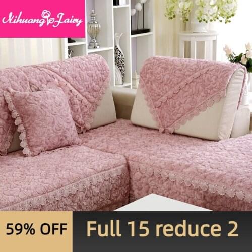 Autumn and winter plush sofa cushion thickened warmth non-slip simple modern Nordic living room sofa cover cover towel