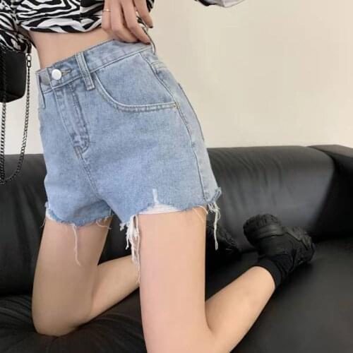 Streetwear High Waist Wide Leg Denim Shorts For Women 2021 New Jean Shorts Women Summer Korean Style Women Loose Short Shorts