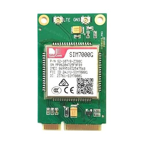 SIMCOM SIM7000G PCIE LTE Cat-M1 & NB-IoT & EDGE Module