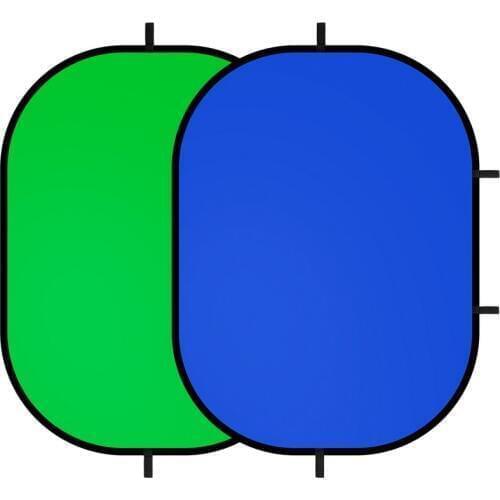Selens 1X1.5M Collapsible Reflector 2 in 1 Popup Backdrop Reversible Collapsible Studio Screen Cloth Background Oval Reflector