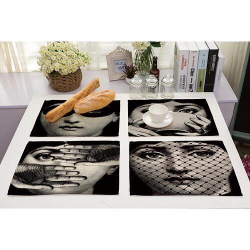 42*32cm Retro Style Dinner Table Napkins Car Pattern For Table Napkins Printed Wholesale Price Polyester Restaurant Napkin