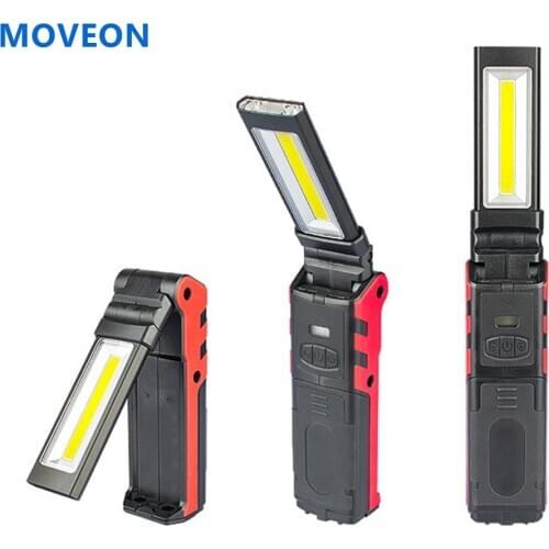 ZPAA 1PCS COB Super Bright Adjustable LED Work Light Inspection Lamp Hand Torch Magnetic Camping Tent Lantern With Hook Magnet