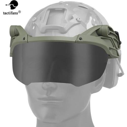 Tactical FAST LE Helmet Visor Goggle Anti-fog Interchangeable PC Lens Flip Up High Cut Paintball Hunting Shooting Accessories
