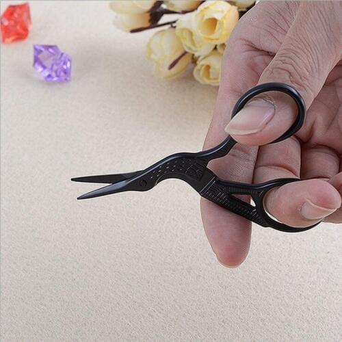 The Crane Type of Small Black Embroidery And Sewing Scissors Mini Scissors For Needlework DIY Tailor`s Scissors Craft Tool Decor