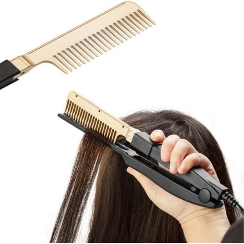 Hair Straightener Flat Irons Straightening Brush Brush Dry And Wet Hot Heating Comb Hair Straight Styler Curler Comb