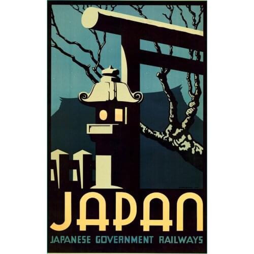 JAPANESE GOVERMENT RALWAYS Vintage Retro Travel Railways Photo Art Film Print Silk Poster for Your Home Wall Decor 24x36inch