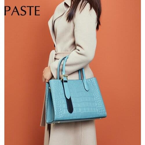 2021 New Designer Tote Bag Large Crocodile Alligator Pattern Cowhide Leather Womens Handbag Office Lady Shoulder Messenger Bags