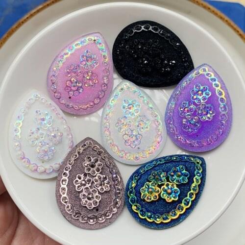 30*40mm spiders web Drop Flatback Sew On Rhinestones for DIY Jewelry Accessories AB Color 16pieces/lot