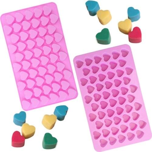 55 Cavity 3D Heart Shape Silicone Fondant Moulds DIY Sweet Heart Chocolate Candy Paste Cake Decorating Tool Molds