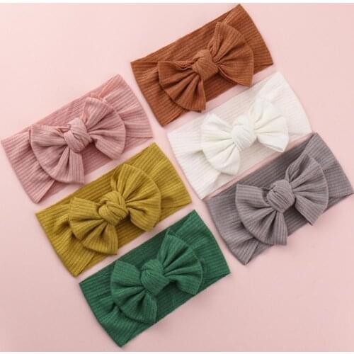 Multi Color Baby Girl Headband Newborn Infant Bowknot Hairband Kids Headwear Cables Baby Hair Accessories