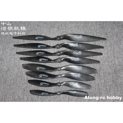 Free shipping RC airplane spare part 5pcs Carbon Fiber Propeller 8*4.5 9*4.5 10*4.5 11*4.5 12*6 13*6.5 14* 7 15*8 for rc plane