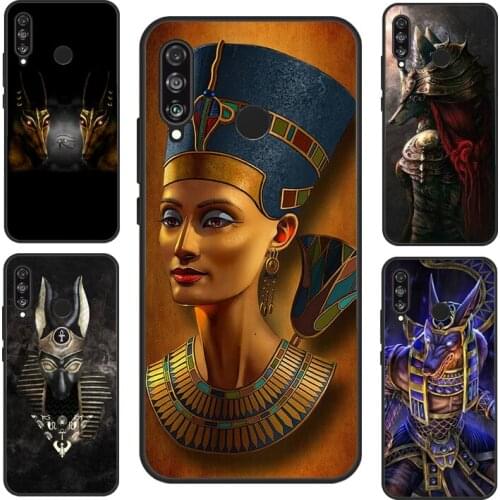 Egypt Nefertiti Anubis Ankh For Huawei P20 Lite P30 P40 Pro P Smart 2019 2021 Nova 5T Case For Honor 10i 20 8A 8X 9X