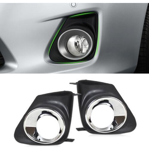 DWCX Car Styling 2pcs Front Right + Left Bumper Fog Light Lamp Cover Grille Grill For Toyota Corolla 2011 2012 2013