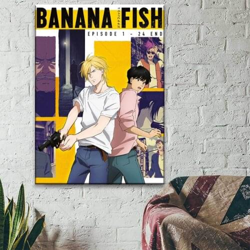 Canvas Wall Art Anime Poster Banana Fish Paper Poster For Living Room Bar Interior Decoration Sticker Wall Painting