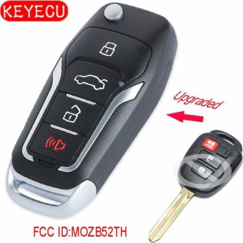 Keyecu Upgraded Flip Remote Car Key Fob for Scion tC iQ / Toyota Yaris 2014 2015 2016 314MHz G Chip FCC ID: MOZB52TH