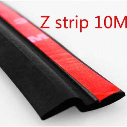 10M Z type adhesive car rubber seal Sound Insulation ,3M car door sealing strip weatherstrip edge trim noise insulation