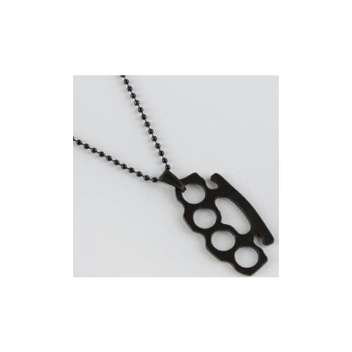 Brass knuckles Figured Metal Male Necklace