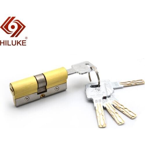 HILUKE brass Lock Core Solid Eight TrackSide Column Europe Stander 70mm(35mm-35mm) Lock Cylinder For High Security Door