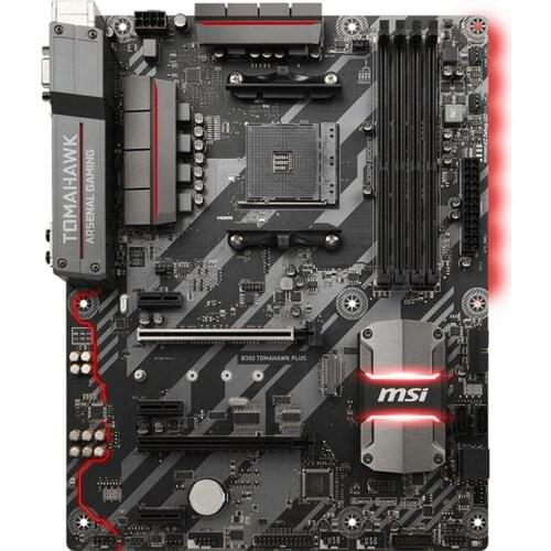 B350 TOMAHAWK PLUS For MSI AM4 AMD B350 B350M Desktop Motherboard ddr4 64GB USB3.0 used gaming pc motherboard PCI-E X16 3.0 slot