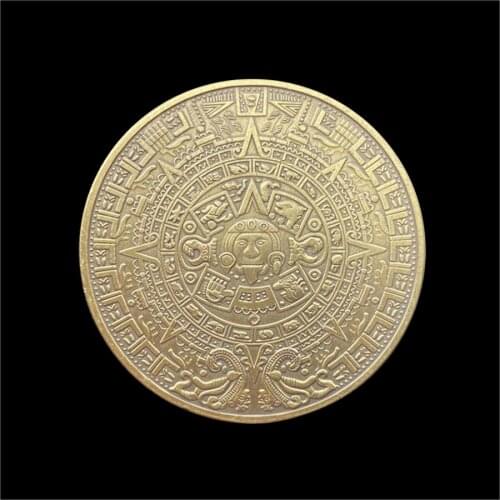 Mayan 2012 Prophecy Gold Coin Replica Coins Medal Commemorative Coins Collection Crafts