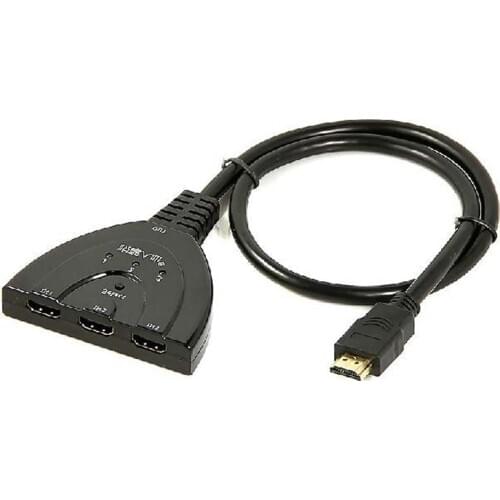 Multimedia desktop HD1.4 1080p AV Signal switch 3 into 1 HDMI hub switch male to female HDMI splitter for DVD SKY-STB PS3 Xbox6