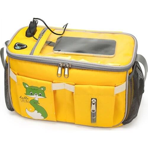 Cartoon Baby Stroller Hanging Bags Mommy Bags Baby Stroller Hanging Bag Multi-purpose Large capacity Mother Bag Shoulder Bag