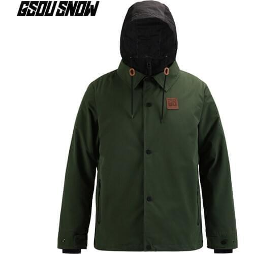 Gsousnow Winter New Ski Clothes Mens Single Double Board Waterproof Windproof Thickening Warm Snow Clothing