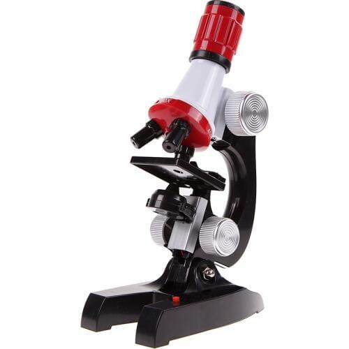 Mylb Kids Educational Microscope Kit Science Lab LED Magnifier 100-1200X Magnification School Magnifying Tool Set with Tweezers