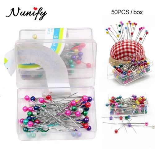 Nunify Head Ball Pins For Jewelry Making Multi-Color Sewing Pins Straight Quilting Pins For Dressmaker Decoration Push Pins