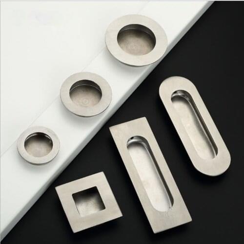 Drawer Pulls Pulls Concealed Sliding Door Knobs Recessed Tatami Handles 304Stainless Steel Fashion Furniture Handle Hardware