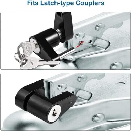 Trailer Hitch Coupler Lock, Dia 1/4 Inch, 3/4 Inch Span for Tow Boat RV Truck Cars Coupler
